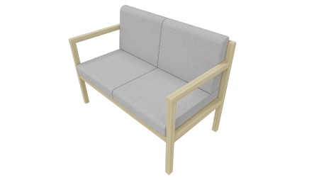 Banquette Noé 2 places avec accoudoirs